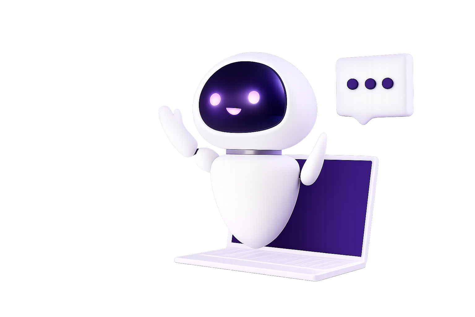 AI chatbot assisting website visitors